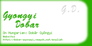gyongyi dobar business card