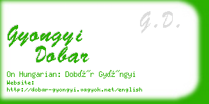 gyongyi dobar business card